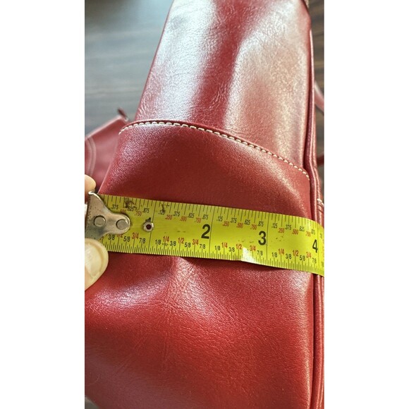 Franklin Covey Laptop Bag 16” Wide 33352.117 Three Sect Wallet Maroon Leather - Picture 10 of 11